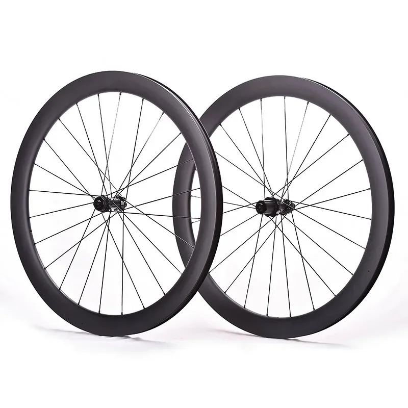 RUJIXU 700C 50mm  Disc Brake Carbon Wheels Center Lock/6 Bolt Road Bike Wheels  UCI Quality Road Racing Wheelset Ratchet whee