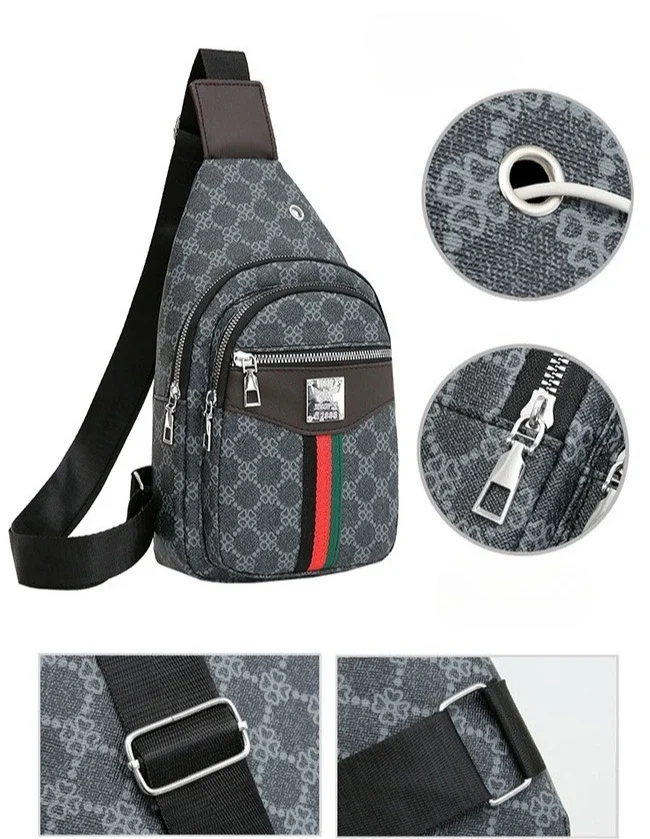 Universelle Multifunktionale Umhängetasche für Herren/Damen, Schulter-Crossover-Brusttasche, lässige Handtasche mit Kopfhörerfach – Detail 2