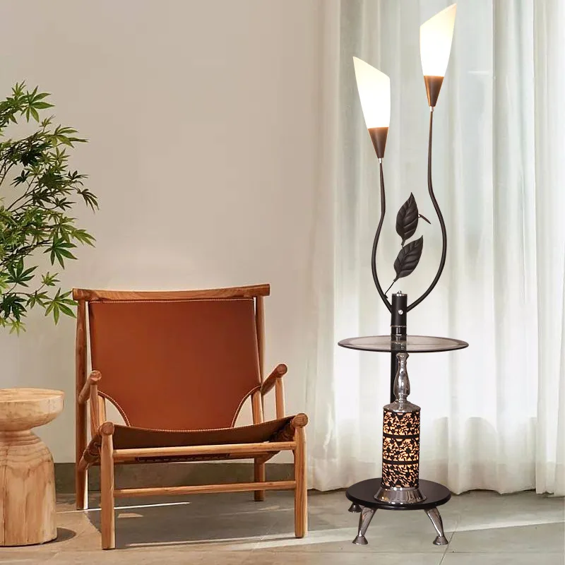 

Floor lamp, creative wrought iron floor lamp bedroom