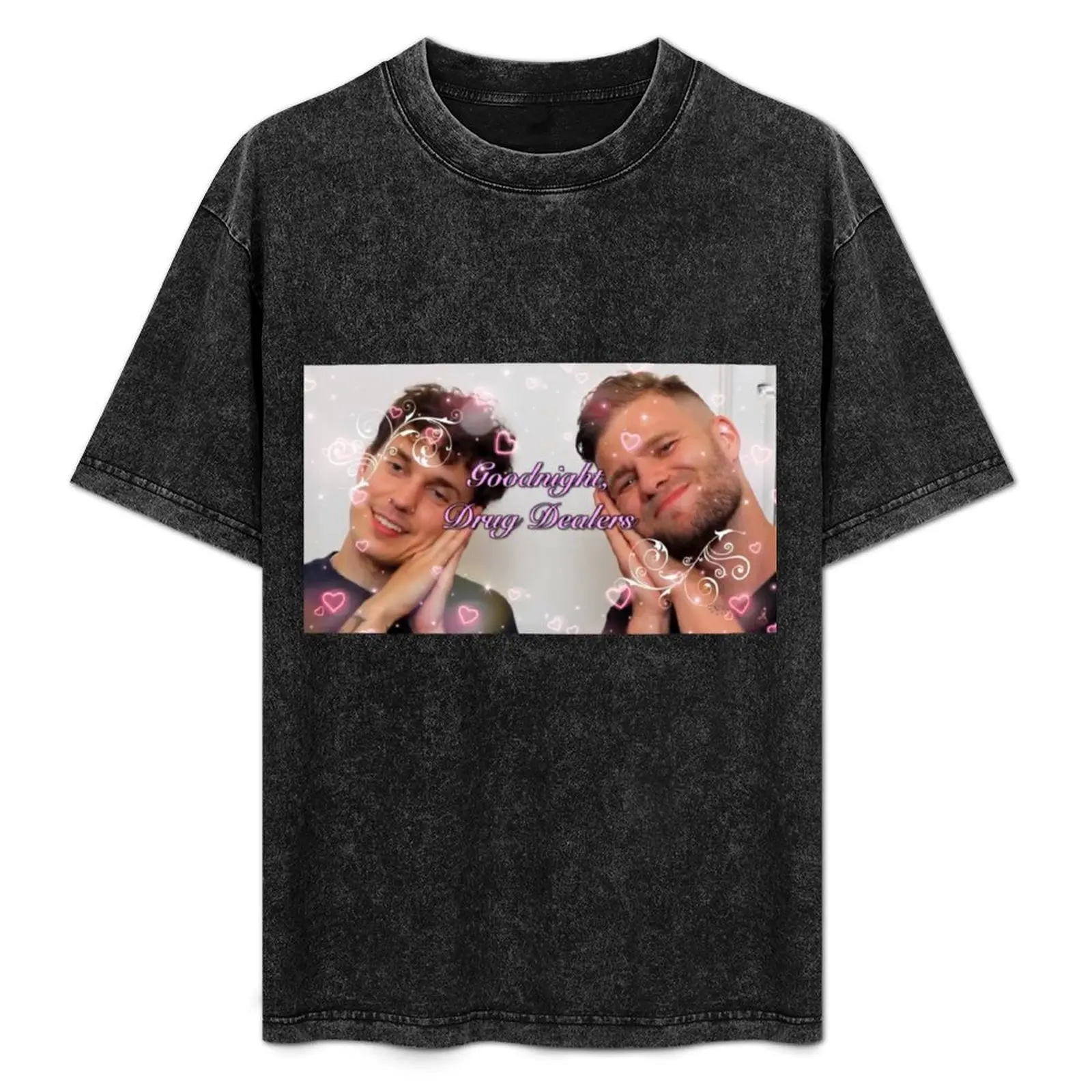 Goodnight Drug Dealers (Pink Hearts) - Kurtis Conner and Jacob Andrew Sharpe T-Shirt Big Size Crew Neck T-Shirt