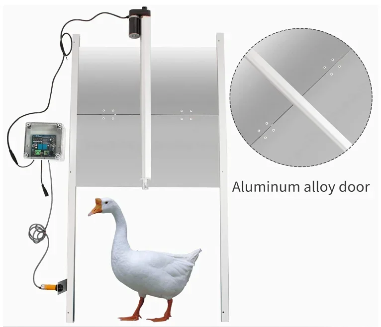 c-72 Timing + Light sense two in oneChicken poultry automatic animal house aluminum hen coop door opener