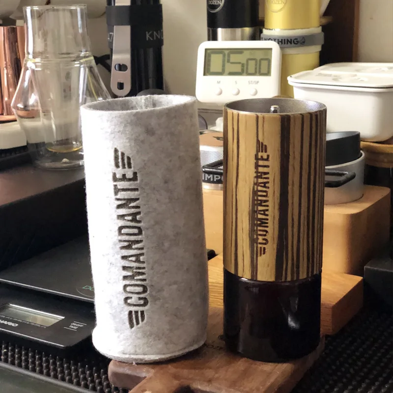 TWTOPSE Coffee grinder protective cover for Comandante C40 DIY custom coffee grinder felt storage bag