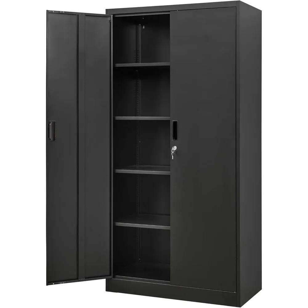 Metal Storage Cabinet, Locking Cabinet with Adjustable Shelves, 72
