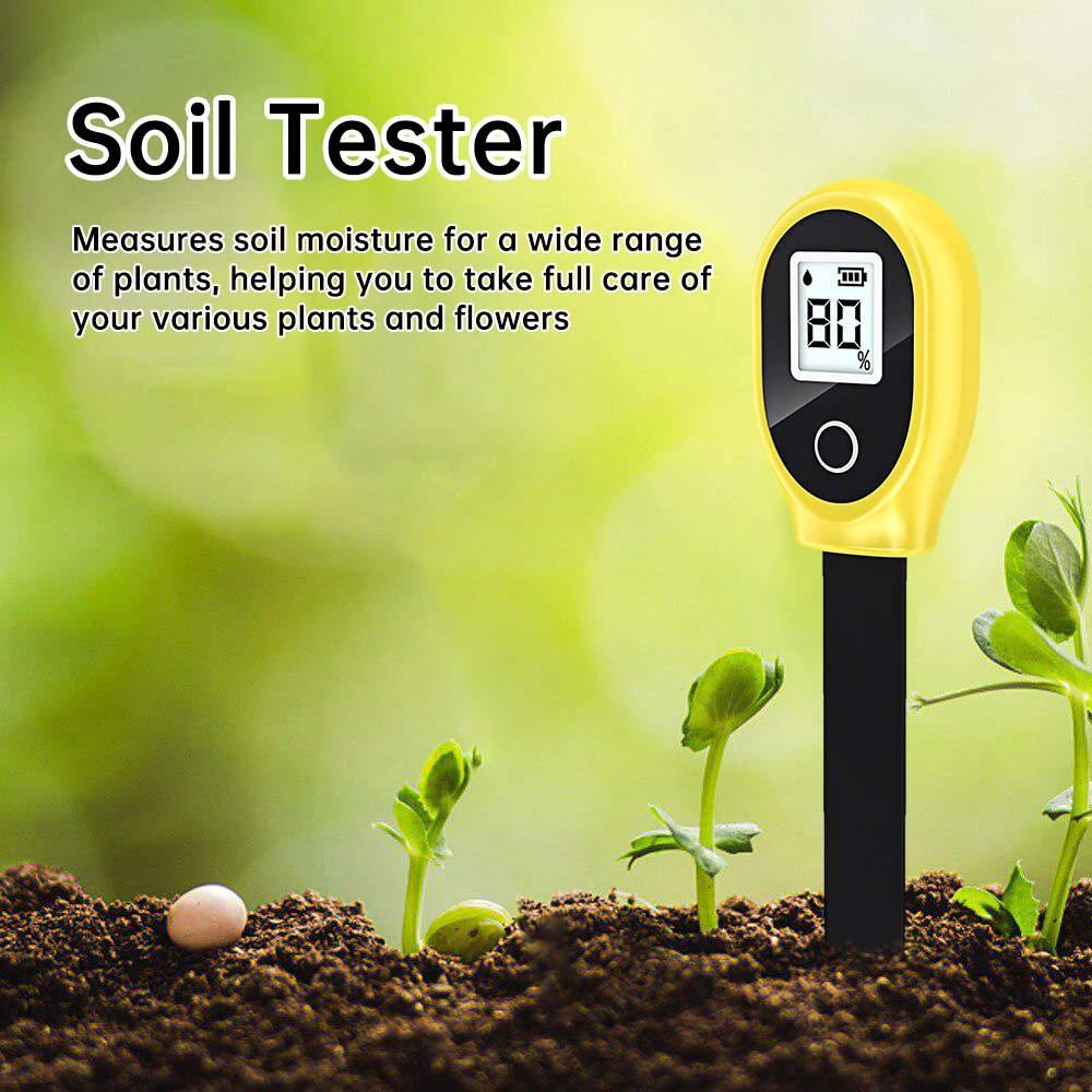 

Soil Moisture Detector Tester Digital LCD Soil Water Content Analyzer Meter for Indoor Planting Potted Garden Flower Lawn