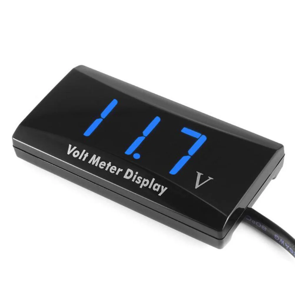

Blue LED Digital Voltmeter Dc 12V Portable Waterproof Voltage Gauge Durable Motorbike Car Boat Atv Travel Trailer Voltage Meter