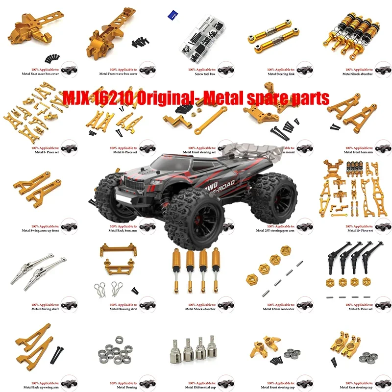 

MJX Hyper Go 16207 16208 16209 16210 H16 Радиоуправляемая металлическая чашка рулевого управления, верхний нижний поворотный рычаг, комплект деталей для обновления кронштейна амортизатора башни