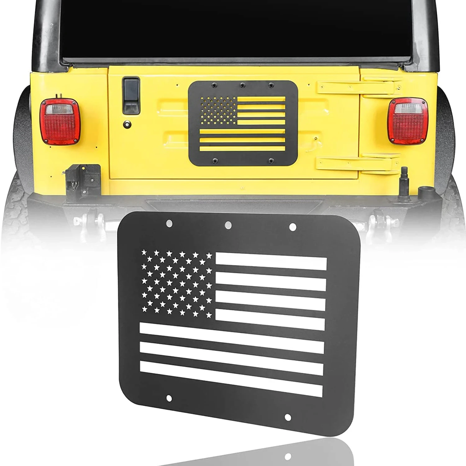 

For Jeep Wrangler TJ YJ 1987-2006 Exhaust Port Cover Tailgate Bafflerear Spare Tire Disassembly Modification Accessories