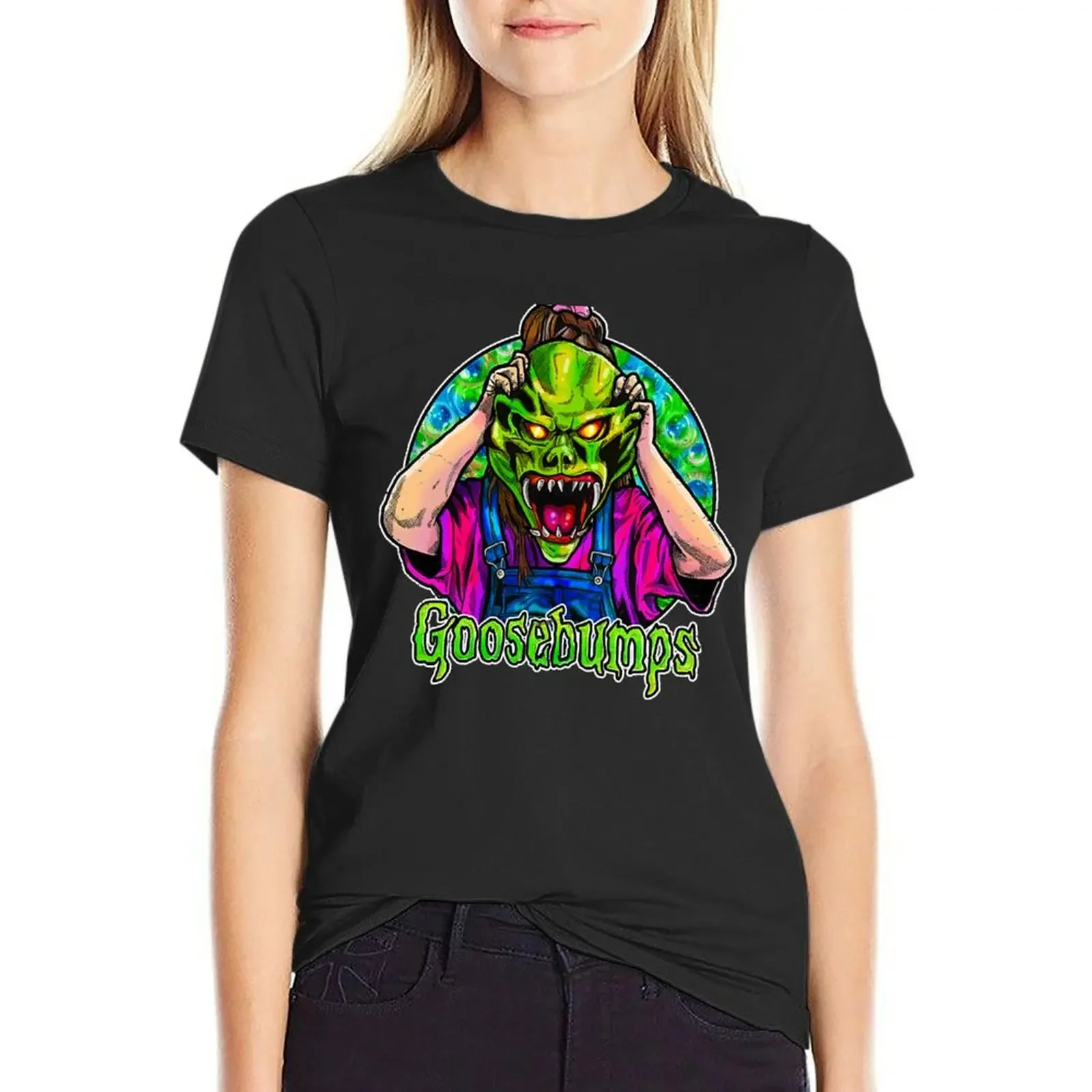 Goosebumps The Haunted Mask. T-Shirt oversized funny lady clothes T-shirts for Women