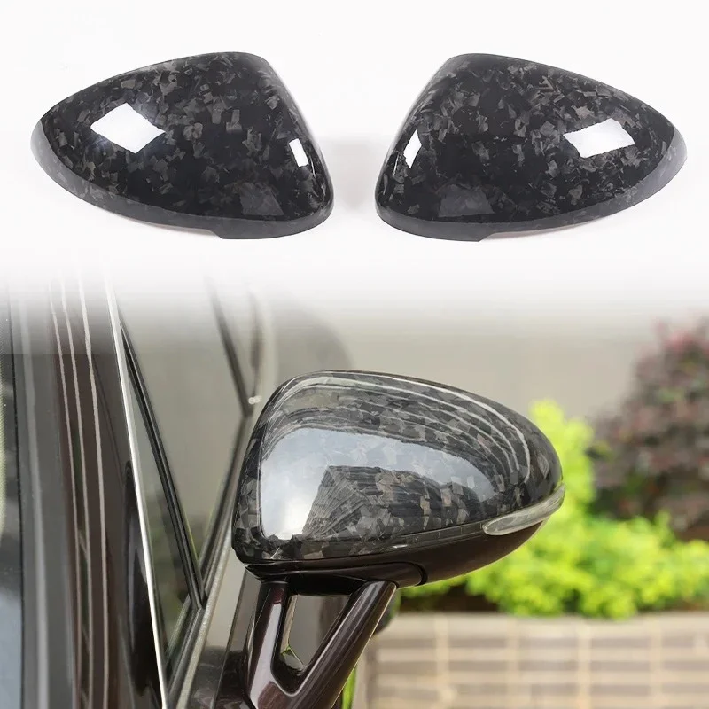 

For Porsche MACAN 95B Real Dry Carbon Fibre Rearview Mirror Cover Trim 2014-2025 Sticker Car Accessories