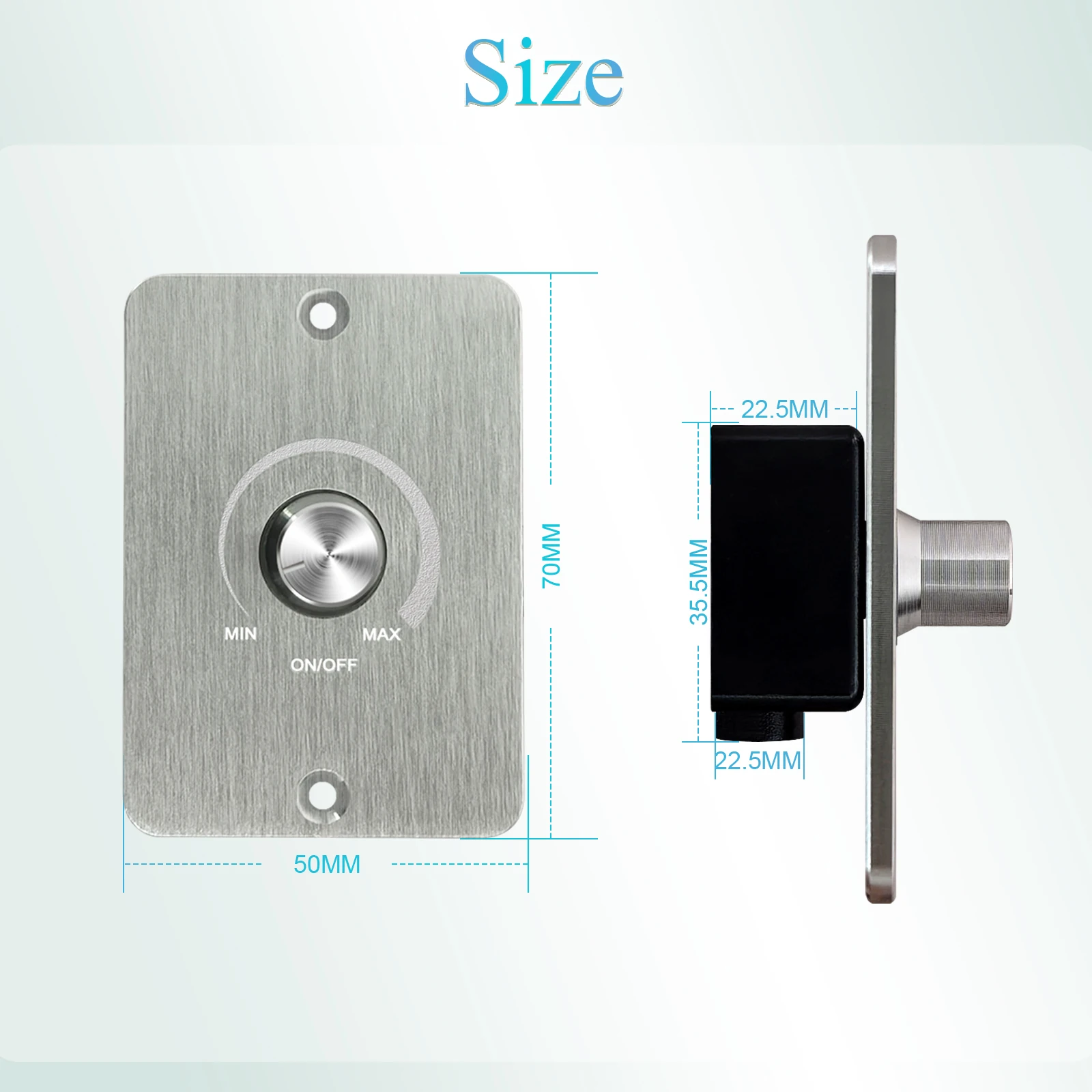 12V High Side PWM Dimmer LED Switch for RV Boat Camper Works LED Incandescent Halogen Strip Lights 120W Max Quick Installation