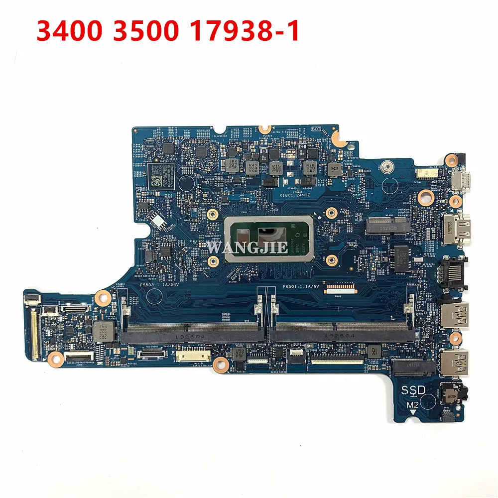 

For DELL inspiron 3400 3500 Laptop Motherboard SRD1V I3-8145U SRFFX i5-8265U CPU 17938-1 CN-0X7J0V 0X7J0V CN-0K3FRD 0K3FRD