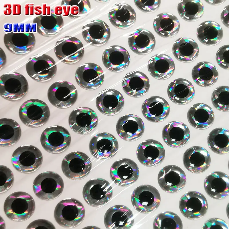 2024NEW 3D fishing lure eyes fly eyes choose size:3MM--16MM quantity:500pcs/lot  realistic artificial fishing eyes color:sliver