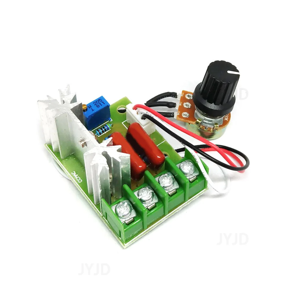 AC 50-220V 2000W 25A Motor Speed Controller SCR High-power Electronic Voltage Regulator Module Motor LED Dimmers Speed Control