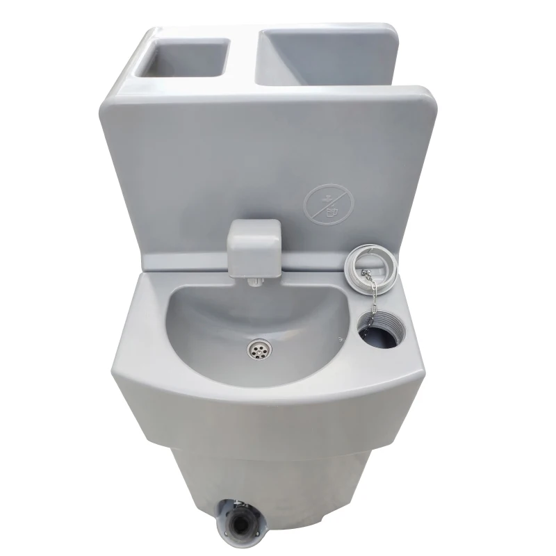 Modern portable high-density polyethylene freestanding double-sided small-size wash basin mobile bathroom small face sink