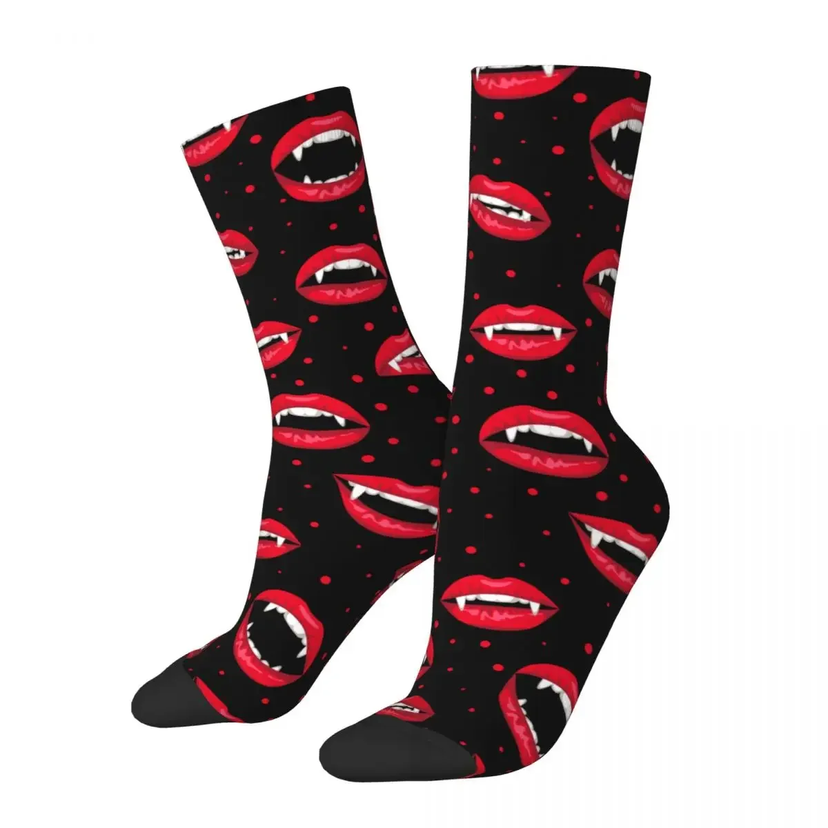 

Lips Halloween Socks Men Women Polyester Fashion Socks Harajuku Spring Summer Autumn Winter Middle Tube Stockings Gifts