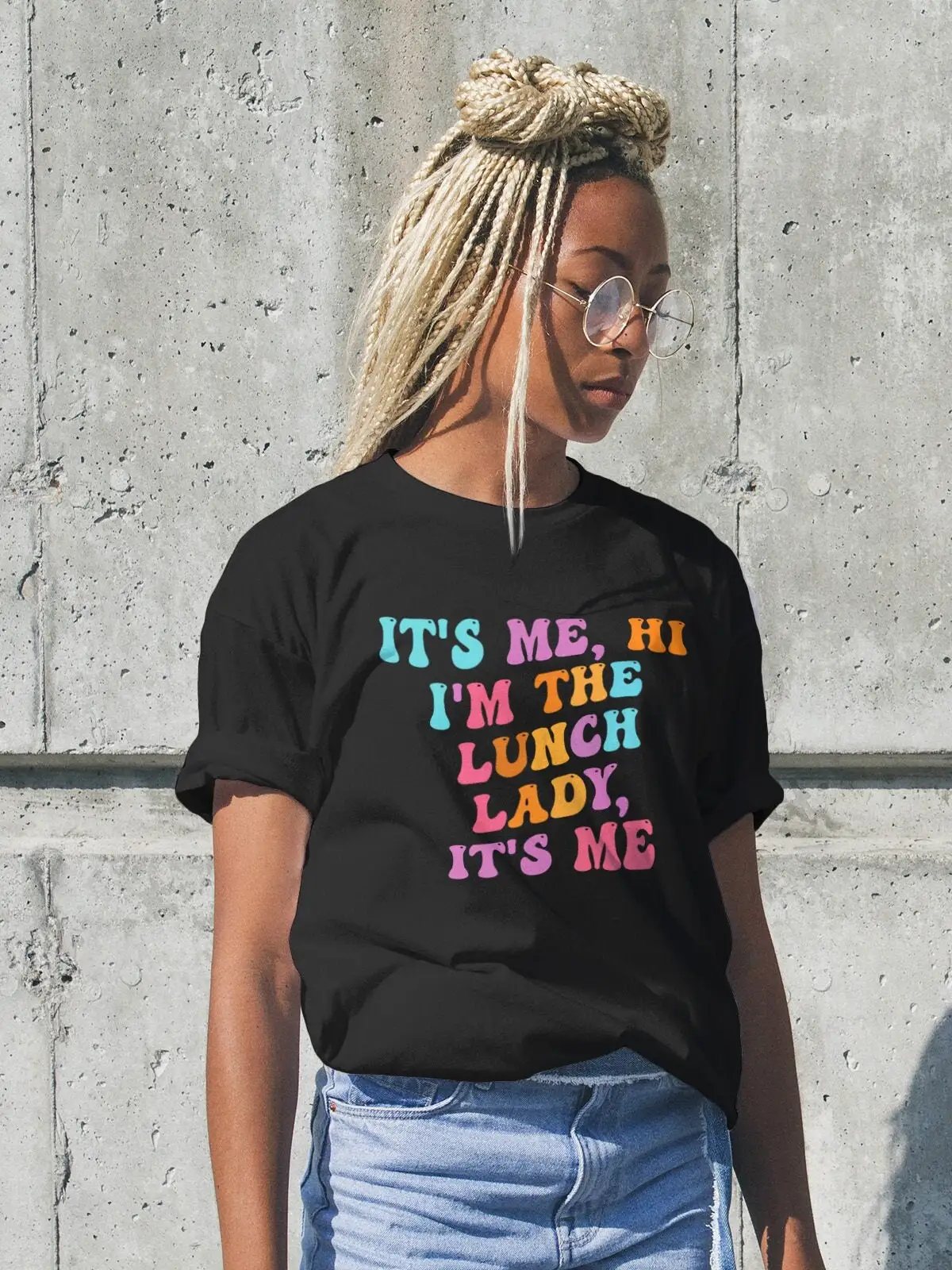 It'S Me Hi I'M The Lunch Lady Squad School Ladies T Shirt Cafeteria Worker Crew