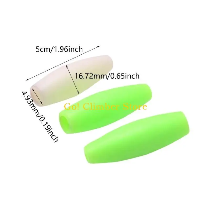 Q84C 10 قطعة توهج الصيد هوك أنابيب الحبار الطعوم كم الصيد أداة أنبوب مجوف خطاف الصيد اكسسوارات البحر الصيد معالجة