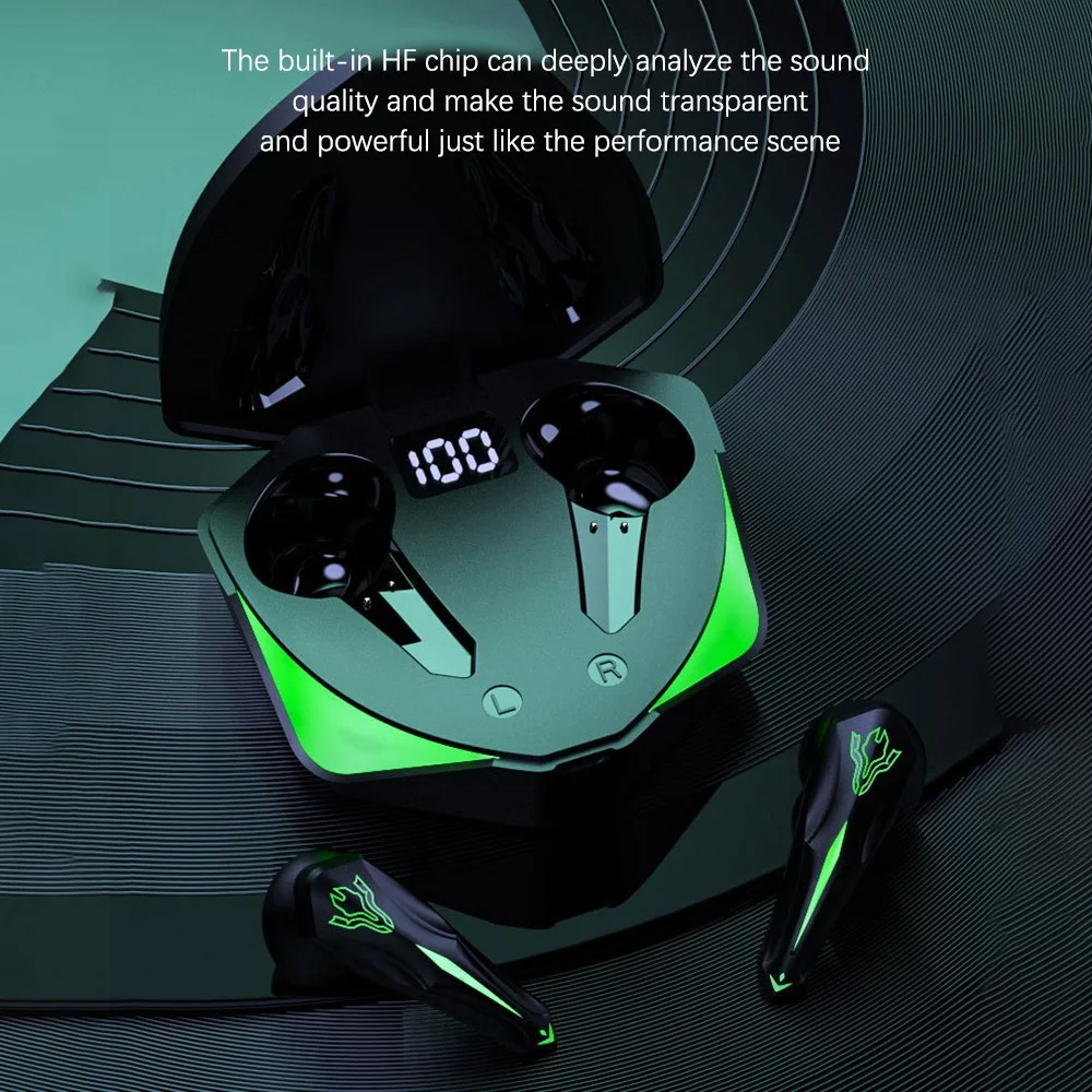 Bezprzewodowy zestaw słuchawkowy Bluetooth inteligentna redukcja szumów HD Call TWS 5.1 bezprzewodowy zestaw słuchawkowy fajny słuchawki Bluetooth oświetleniowy