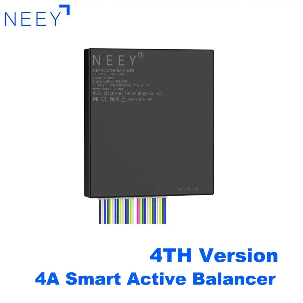 NEEY 4TH Version 4A Smart Active Balancer 8S 10S 14S 16S 20S 21S 22S 24S Lifepo4 / Li-ion/ LTO Battery Equalization 