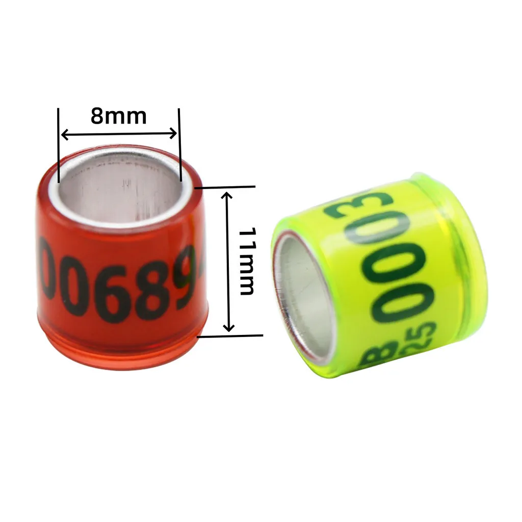 100-Piece Numbered Pigeon Leg Bands 6