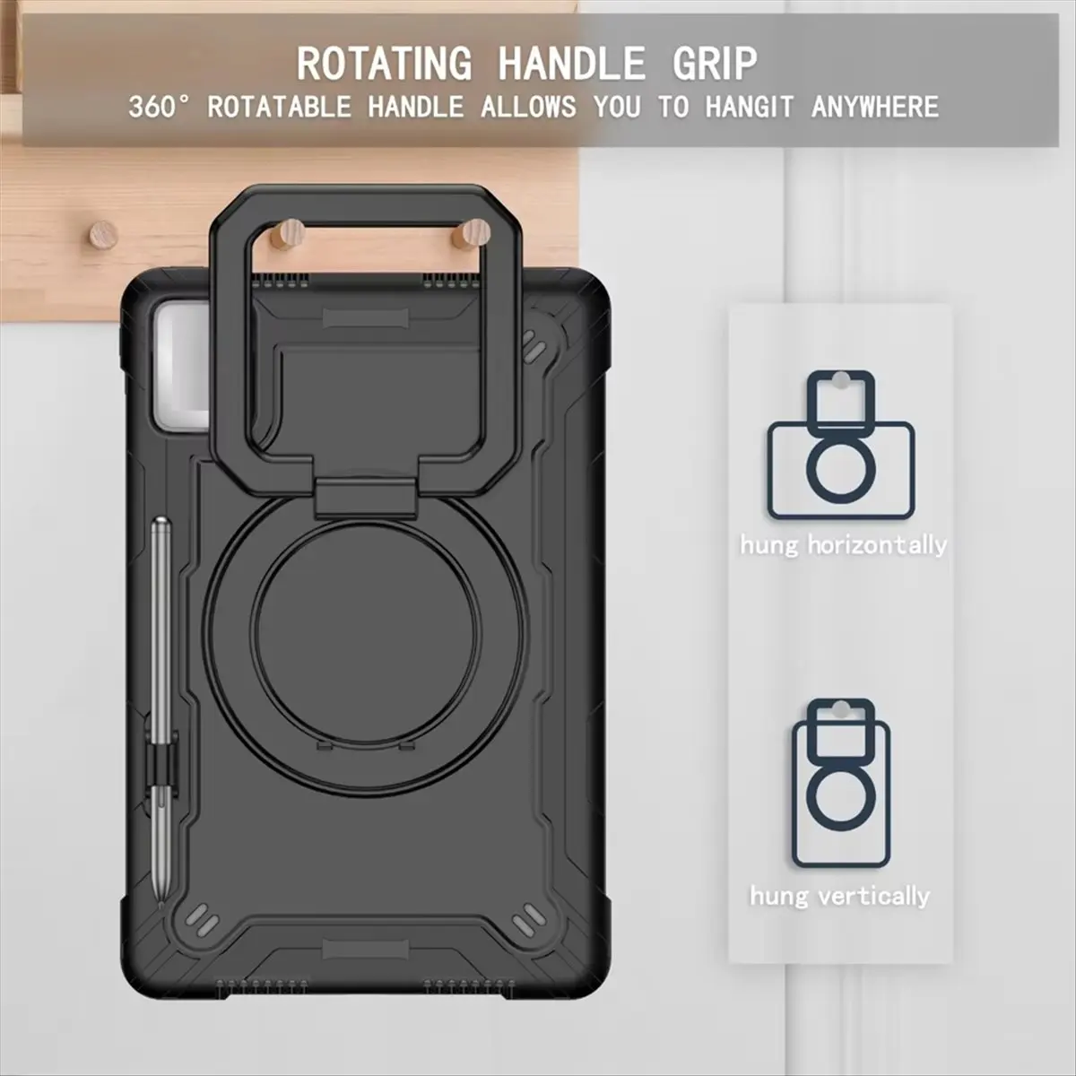 【~ New A88T】New Tablet Case for Tab M11 TB331FC Pad 11inch 2024 Swivel Bracket Handle with Shoulder Strap Case Roes Gold