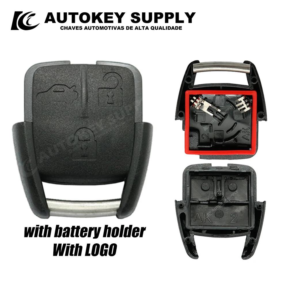 Autokeysupply AKGMS233 2 Button Remote Controle With Battery Holder For Chevrolet