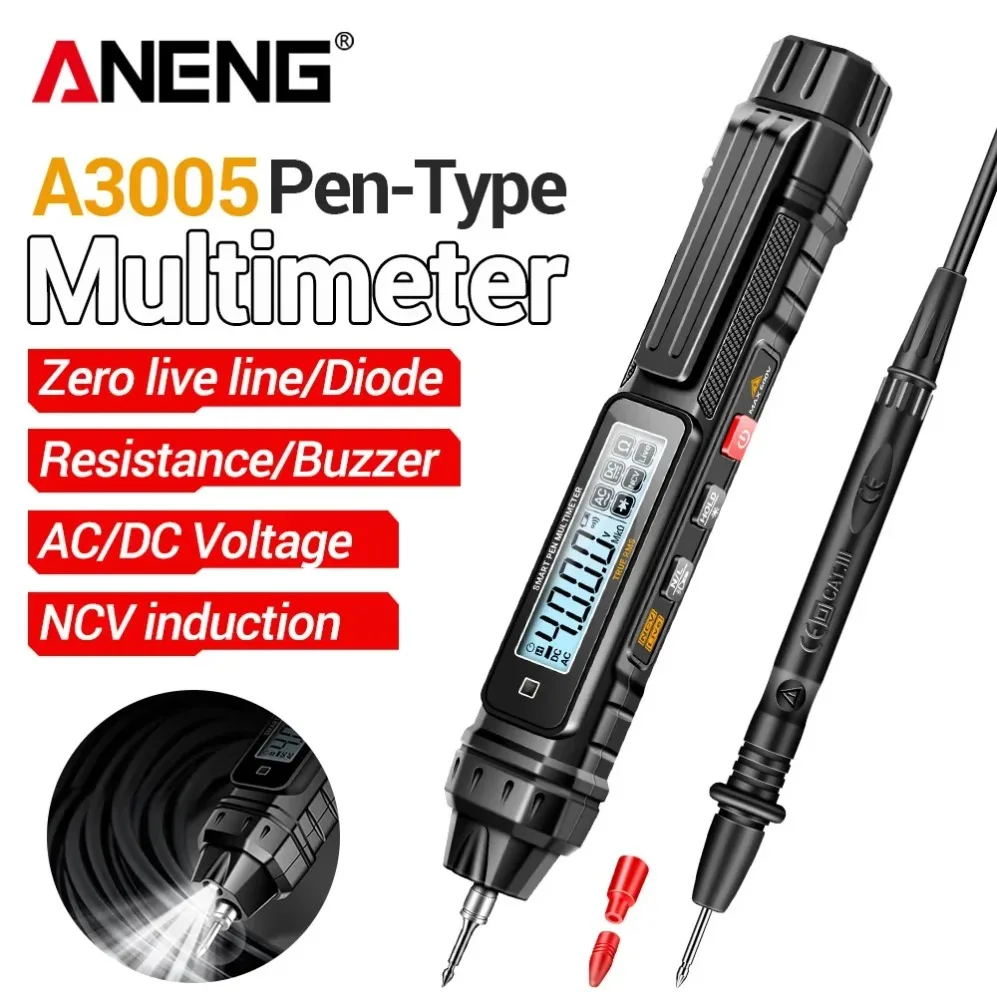 Digital Multimeter Pen Type ANENG A3005 Professional 4000 Counts AC Voltage Current Tester Inductive Resistance Tester Tools
