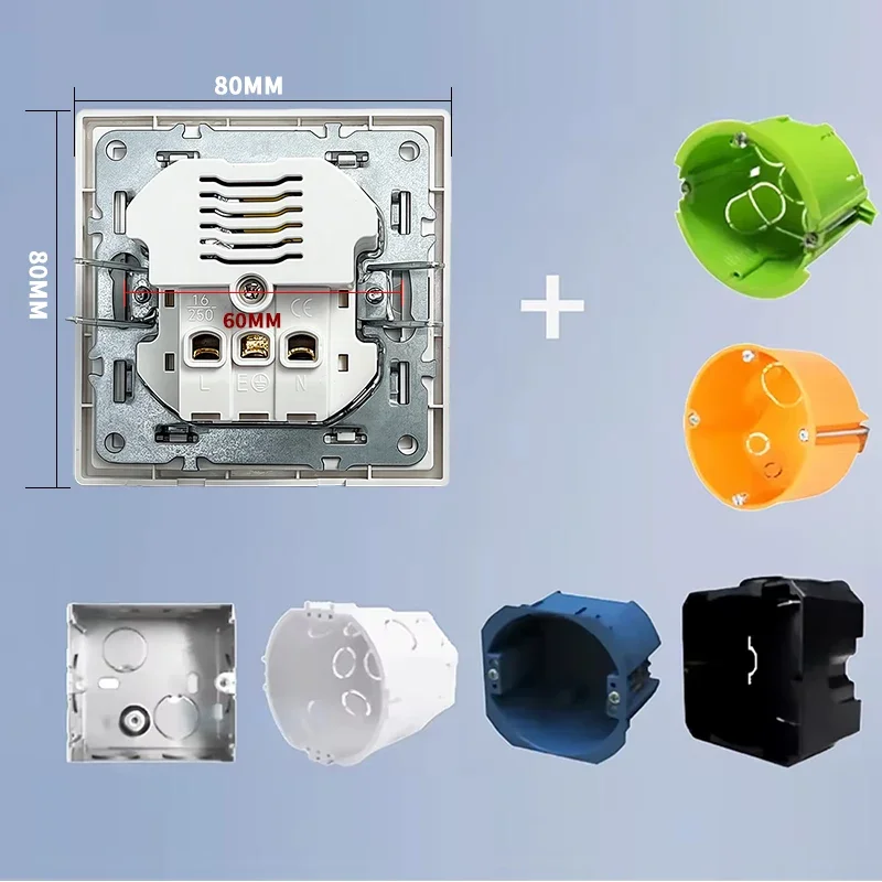 Toma Schuko MORDIO con puertos USB y tipo C, toma de pared empotrada, 16 A 250 V, blanca, con conexión a tierra – Estándar de la UE para Alemania, Polonia