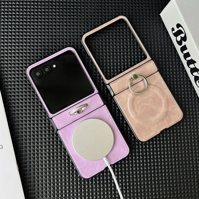 حافظة لهاتف موتورولا رازر 50 الترا 60 40 50S Razr + 2024 ريترو شمع زيتي نمط بولي Leather حافظة هاتف جذابة مغناطيسية #2