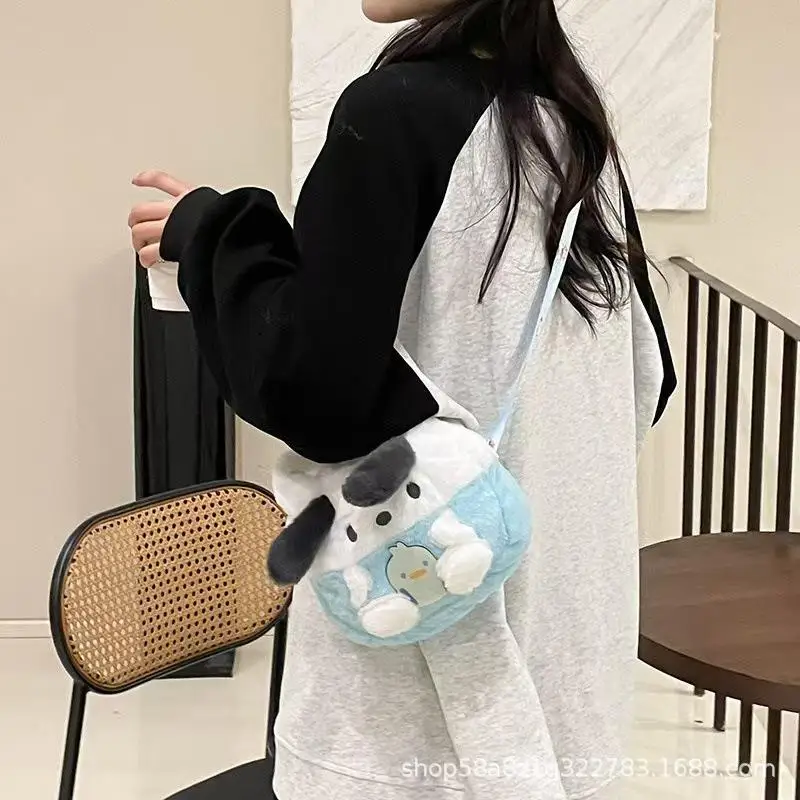 

Kuromi Girl Large Capacity Cartoon Sanrio Hand-Held Storage Bag Portable Travel Anime Kawaii Cosmetic Handbag Coin Wallet Bag