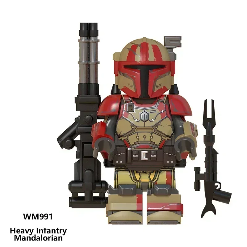 WM6094 Star Wars Mandalorian bloque de construcción Mini Robot figura juguete ladrillos montaje muñeca bloques de construcción regalo de cumpleaños WM997