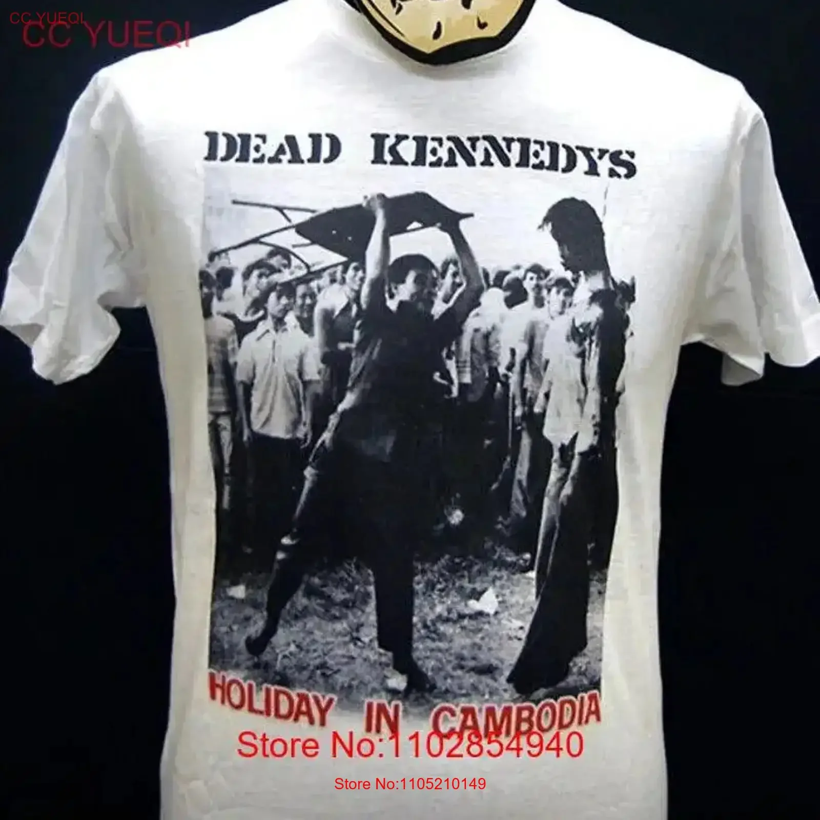 Retro Holiday in C ambodia T Shirt Dead Kennedys TE1137 vintage Washed streetwear Top For Everyday Wear Soft graphic Stylish