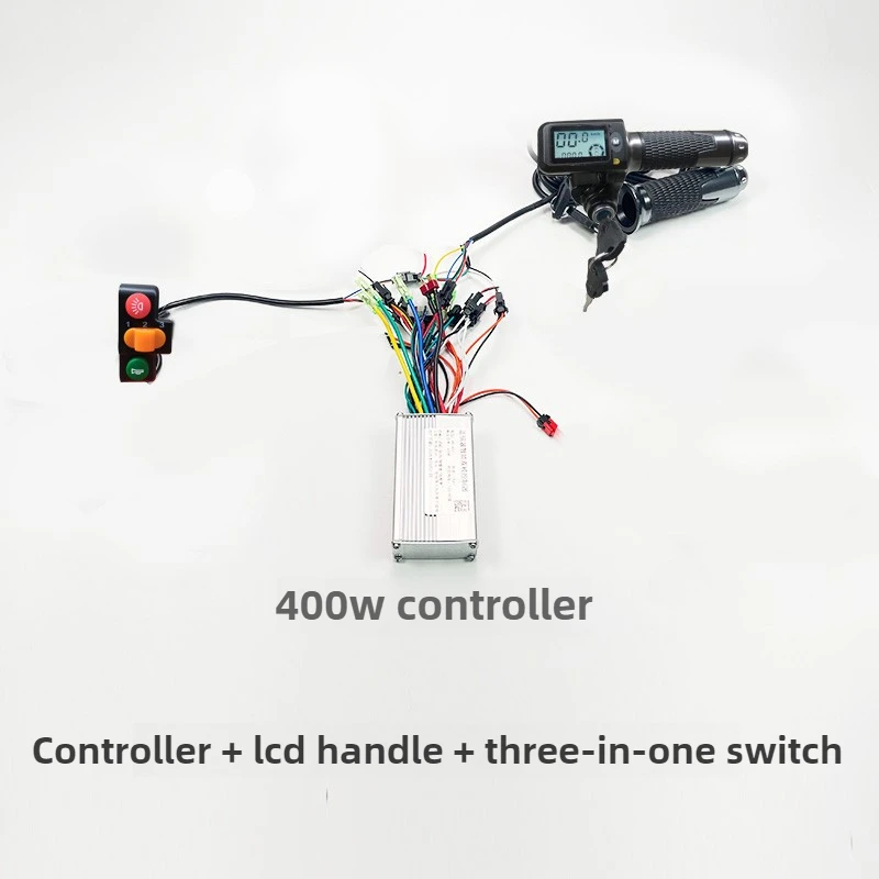 

E-Bike Scooter Controller Kit 48V-60V 400W 15-18A Compatible Full Wire Harness for Electric Bicycle Conversion Braking System