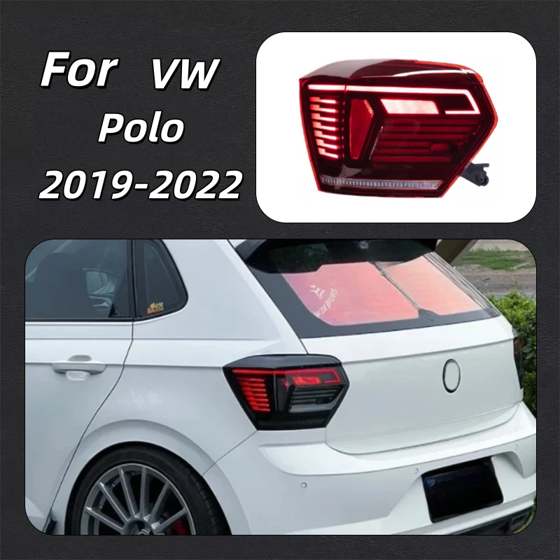 

For Polo Led Taillight 2017-2021 Vento Rear Lamp DRL Animation Dynamic Signal Reverse Auto Accessories LED Car Lights