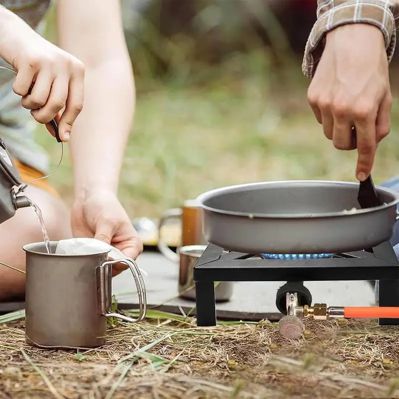 Cast Iron Single Burner Stove Camping Stove To Boil Water Portable Ring Boiling Large Burner Kit For Outdoor Hiking Cooking