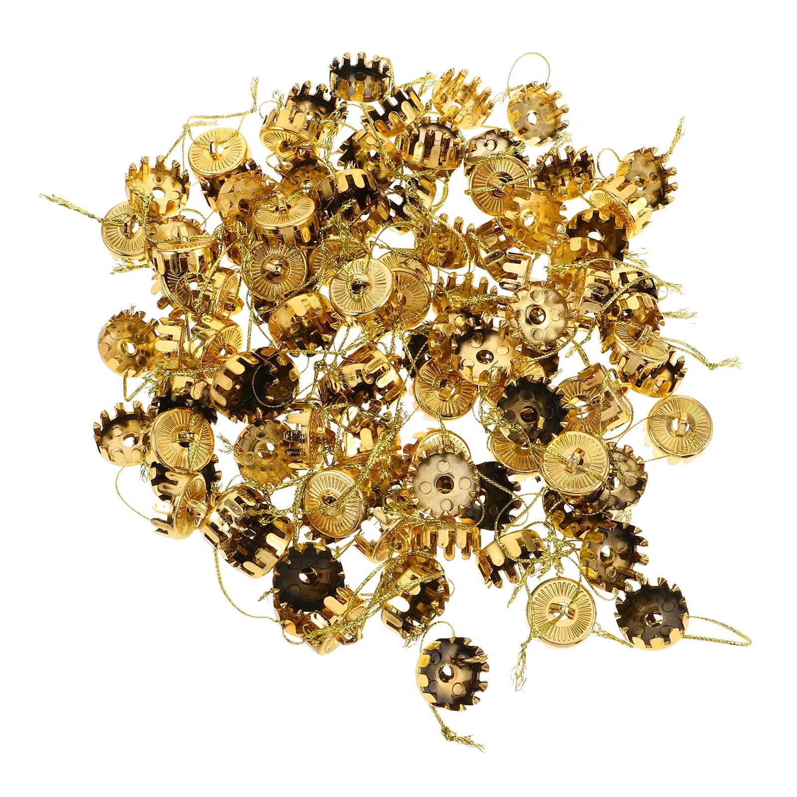 

100pcs Christmas Ornament Caps 2Cm Holiday Bauble Replacement Parts Shatterproof Plastic Ball Attachments Tree Decoration Diy