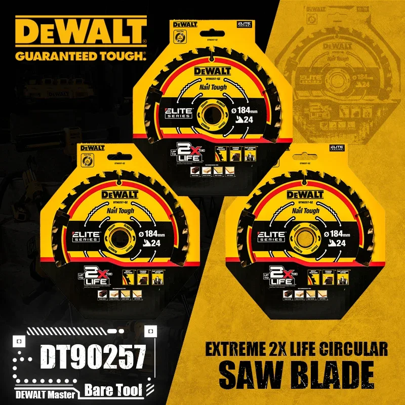 DEWALT DT90257 DT90259 EXTREME 2X Life Circulaire 184MM Zaagblad Accessoires voor elektrisch gereedschap Schrijnwerker