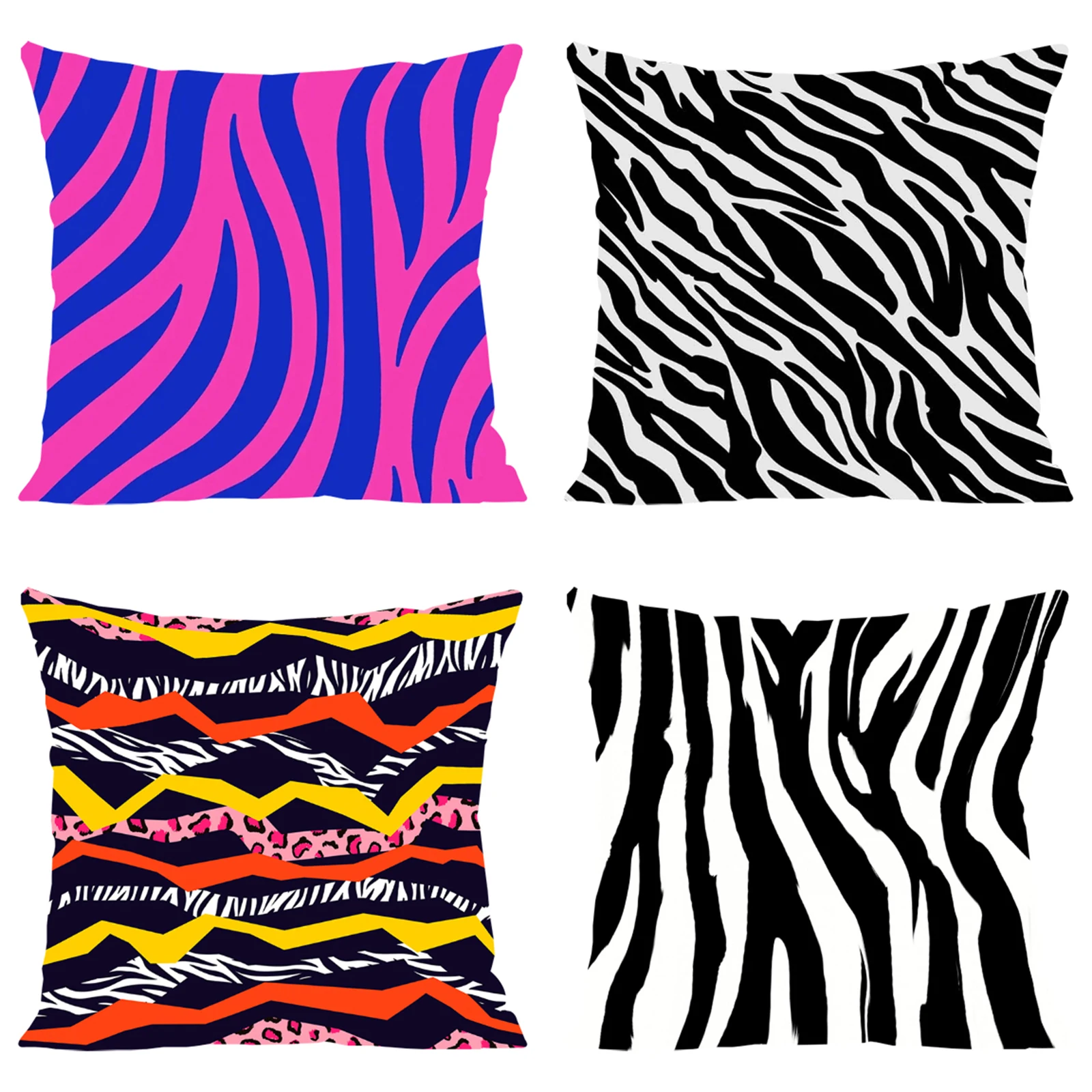 

Classic Zebra Print Pillow Covers Decorative Luxury Cushion Cover for Living Room Cushions Pillowcase 40x40 Home Decoration