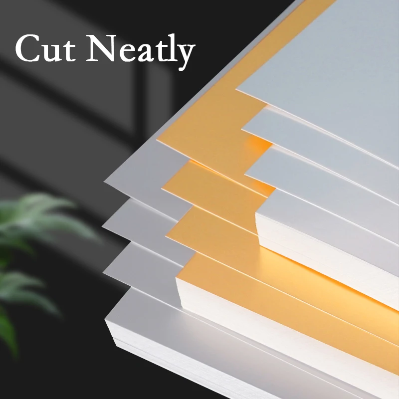A4 20PCS 250G Single-Sided Gold Silver Card Paper Extra Bright Silver Sub Golden Handmade DIY Laser Printing Cardboard Label