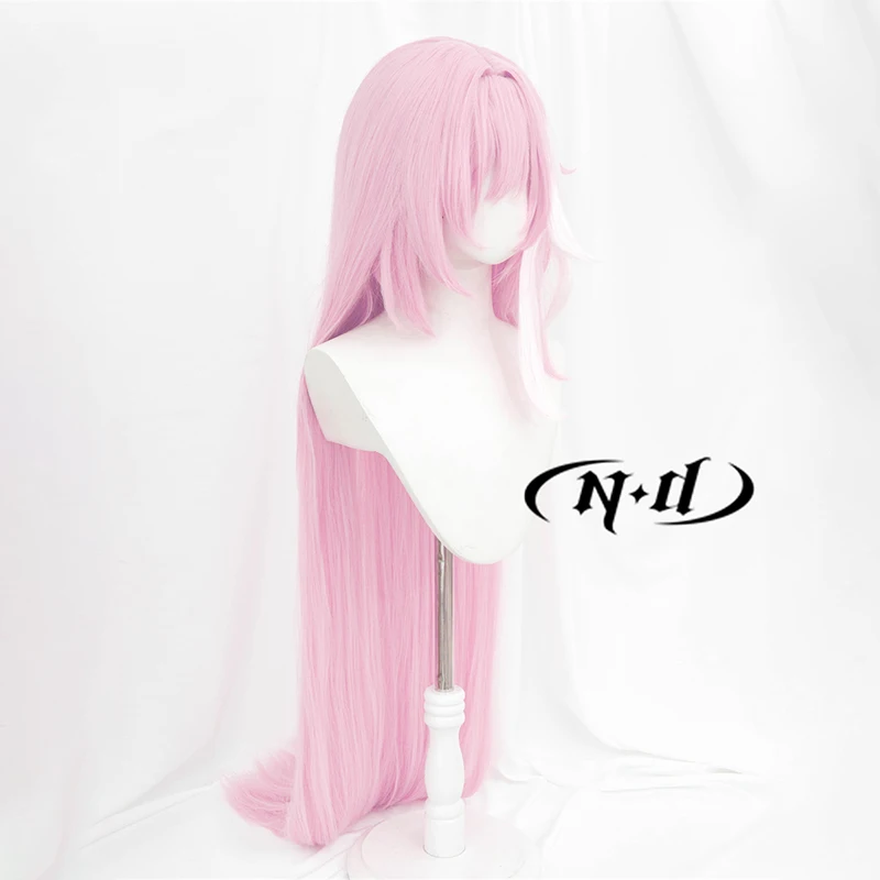 ND Elysia คอสเพลย์วิกผมผลกระทบ Honkai 3rd Archives คอสเพลย์ผมสีชมพูอ่อนวิกผมสําหรับเกม Comic Con Coser สังเคราะห์ทนความร้อน