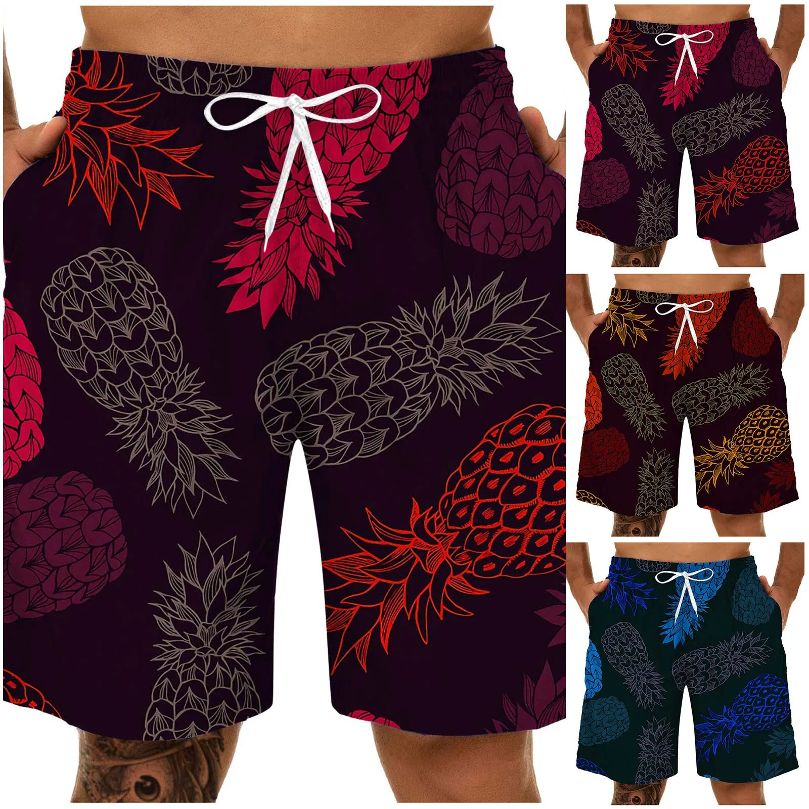 Corredores estampados vanatge para homens, shorts casuais, moletom curto, cordão, shorts de treino finos, fora, hip hop, verão, 2023