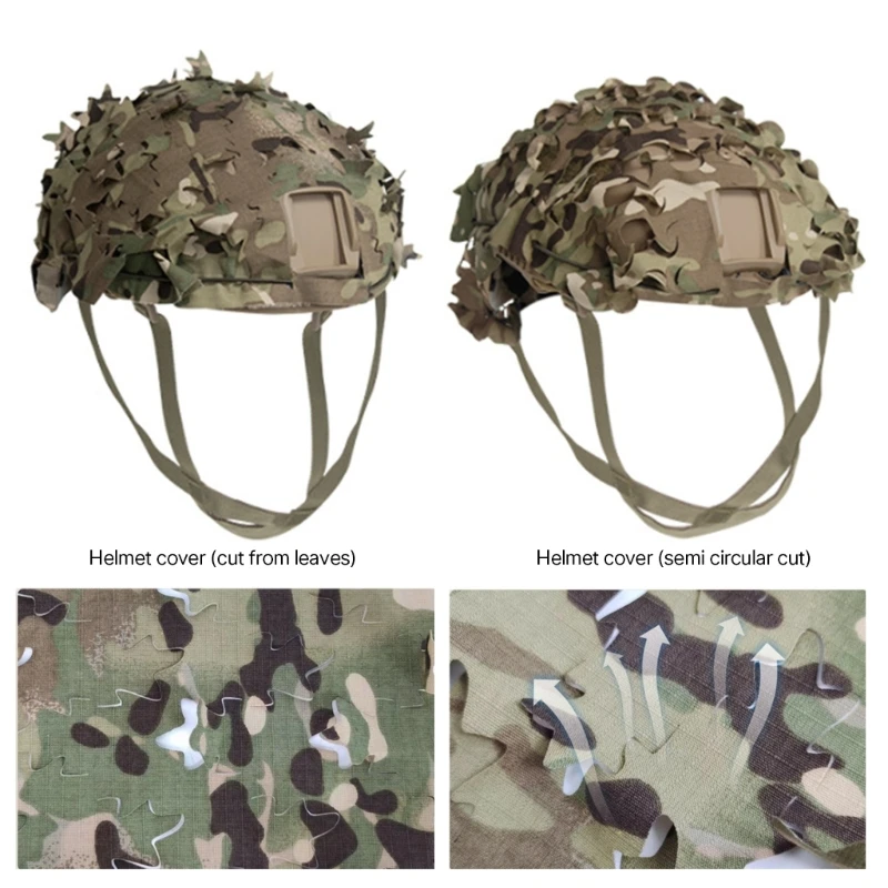 Helmet Cover 3D Lasers Cut Helmet Cover Fast Helmet Cover Enhanced Protect Hunting Airsoft Helmet Accessories