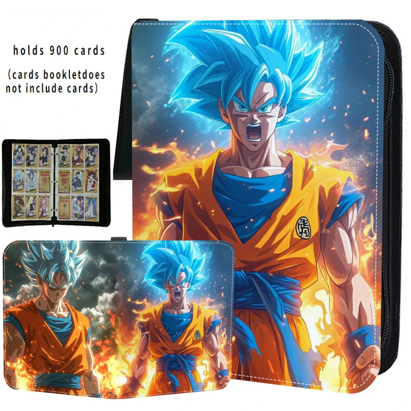 Anime 400- 900 Pcs Dragon Ball Goku Freeza Card Book Pu Super Large Capacity Card Binder Display Game Collection Card regalo per bambini