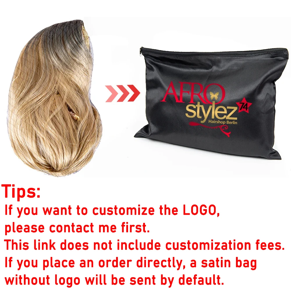 5/10 pcs Wig Satin Bag with Zipper 25*35 cm Wig Storage Bags Portable Travel Hair Extensions Bag Pls Contact us Customize Logo