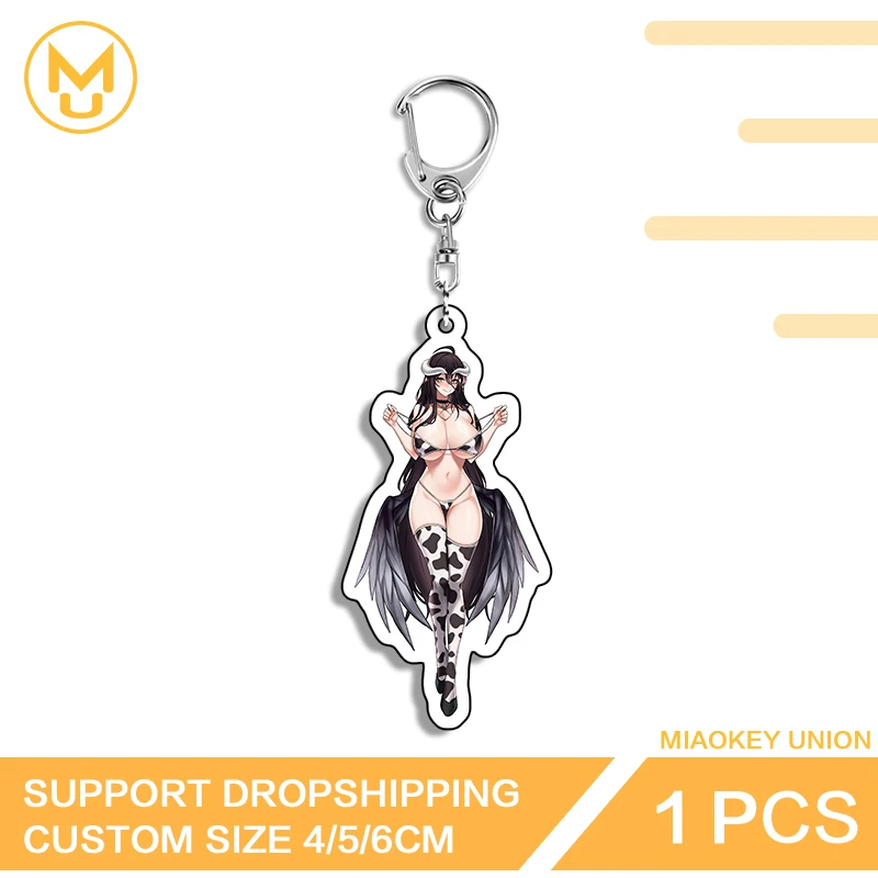 Seductive Albedo Exclusive Design Big Chest Innovative Double Sided Key Chains Ingenious Waterproof Luxury Pretty Jewelry