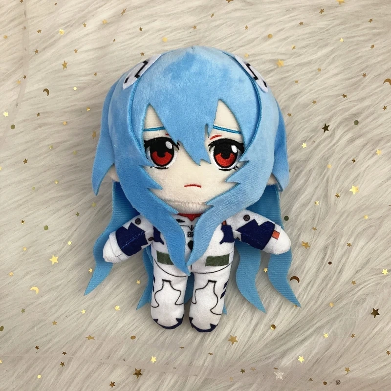 20cm Ayanami Rei Plush Toy Doll Cartoon Anime Plush Toy Kawaii Evangelion Plush Doll EVA Soft Stuffed Room Decor Xmas Gifts image 3