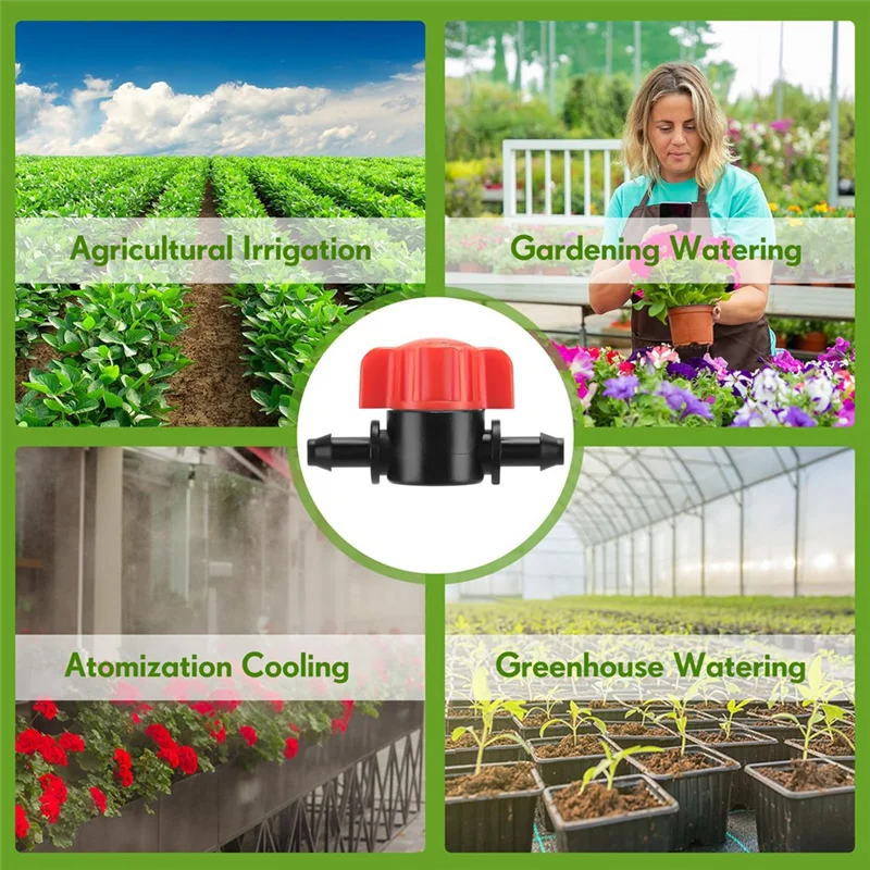 

AB41-50 шт. 1/4 дюйма запорный клапан с колючками, трубка для капельного орошения, соединительный клапан, клапан капельного орошения для трубок 1/4 дюйма