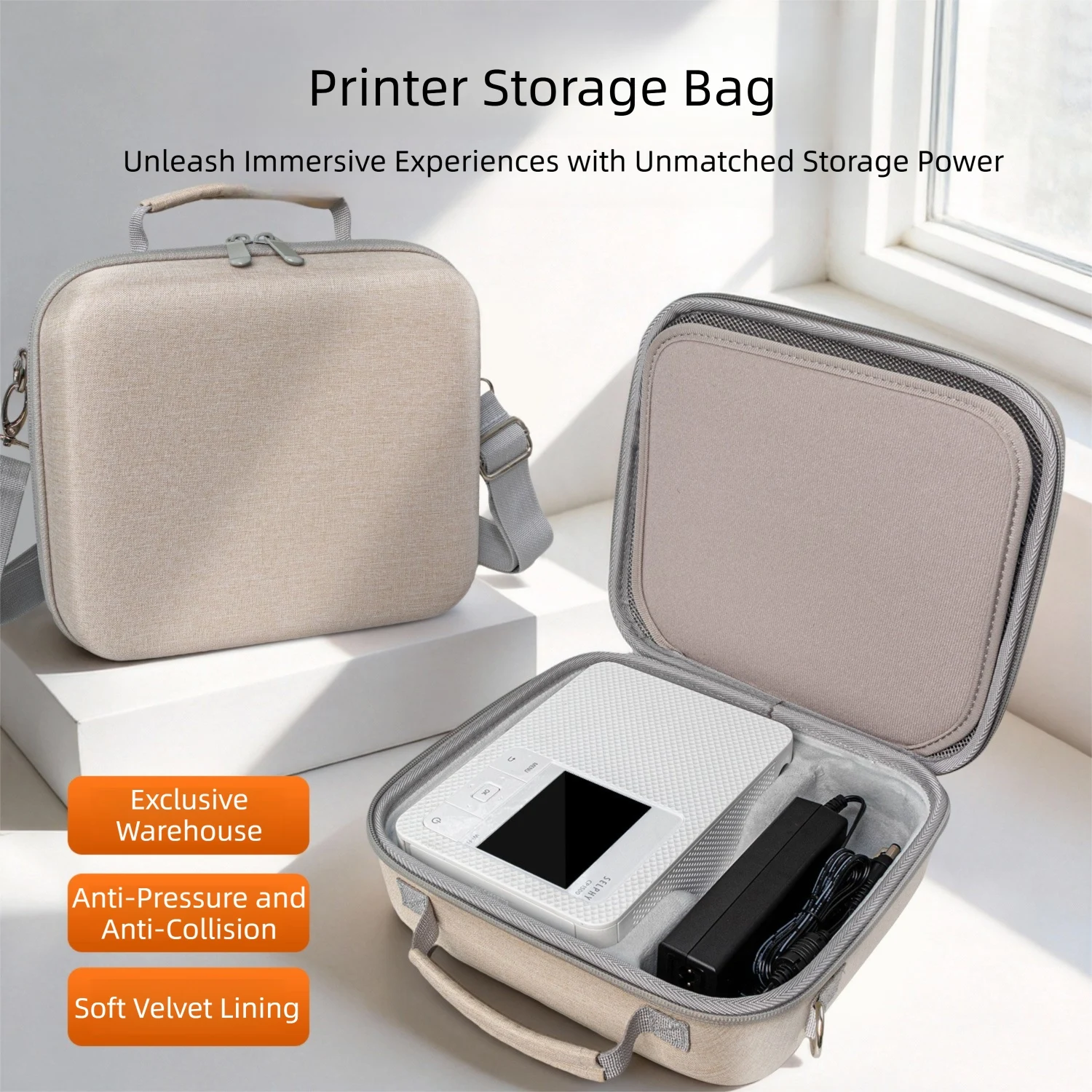Hard Shell EVA Carrying Case Designed Specifically for Canon CP1500 CP1300 CP1200 CP900 CP910 Portable Printer Protection