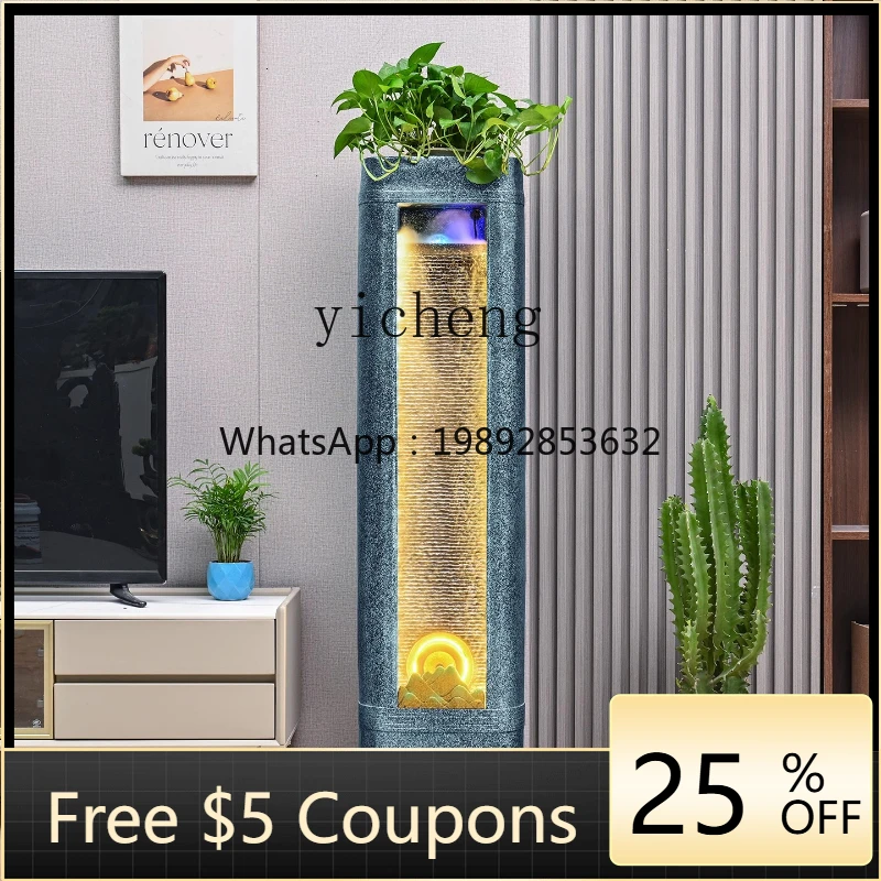 

1ZC water curtain wall flowing water ornament, living room entrance circulation fountain landscape decoration, water curtain
