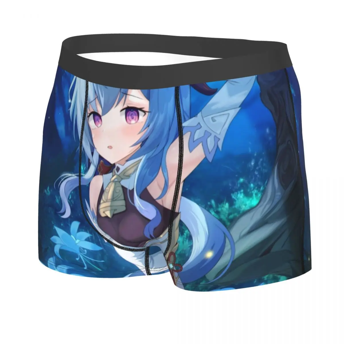 Custom Genshin Impact Anime Game Boxer Shorts For Homme 3D Printed Male Kawaii Ganyu Underwear Panties Briefs Soft Underpants